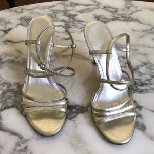 Champagne Colored Banana Republic Strappy Heels
